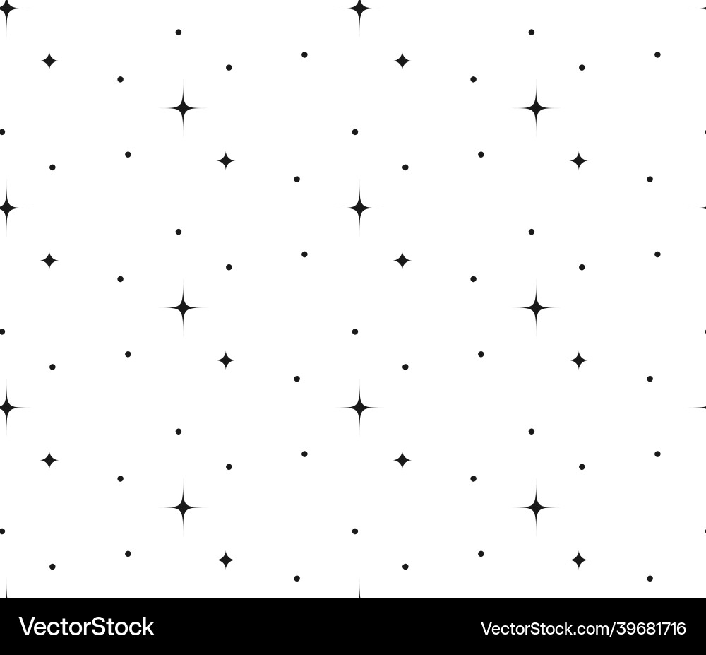 Abstract background seamless pattern dot and star vector image