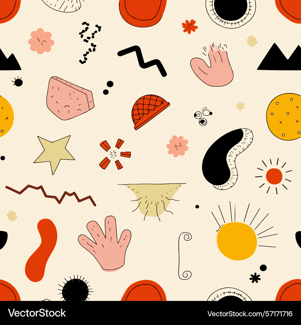 Abstract shapes pattern Vector Image
