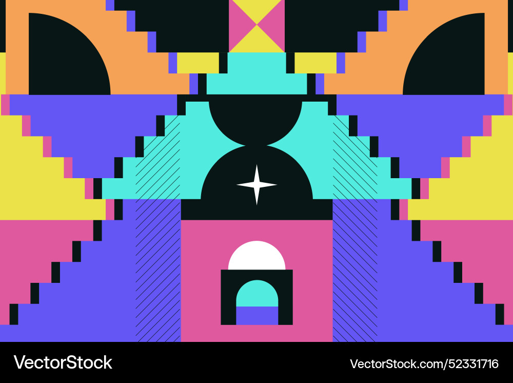 Flat design geometric pattern background Vector Image