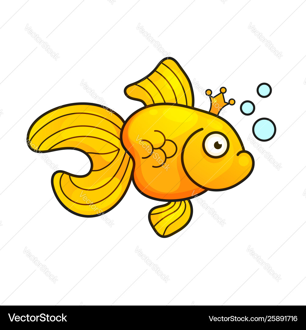 Isolated on background goldfish Isolated on background goldfish Vector Image