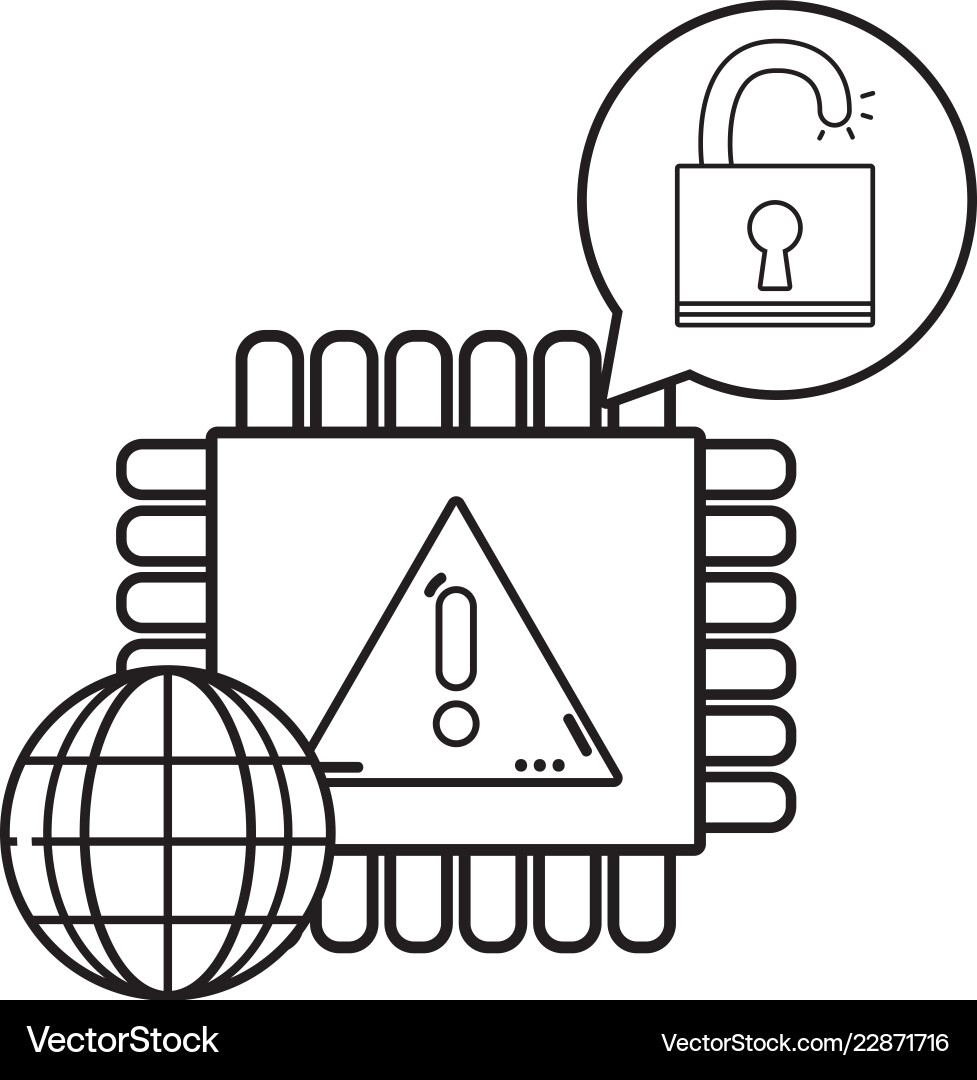 Isolated security system design vector image