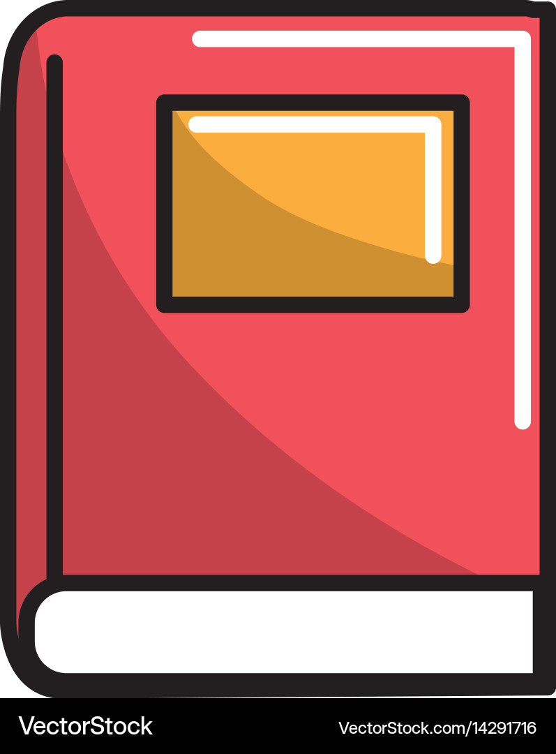 Library book tool to study and learn vector image