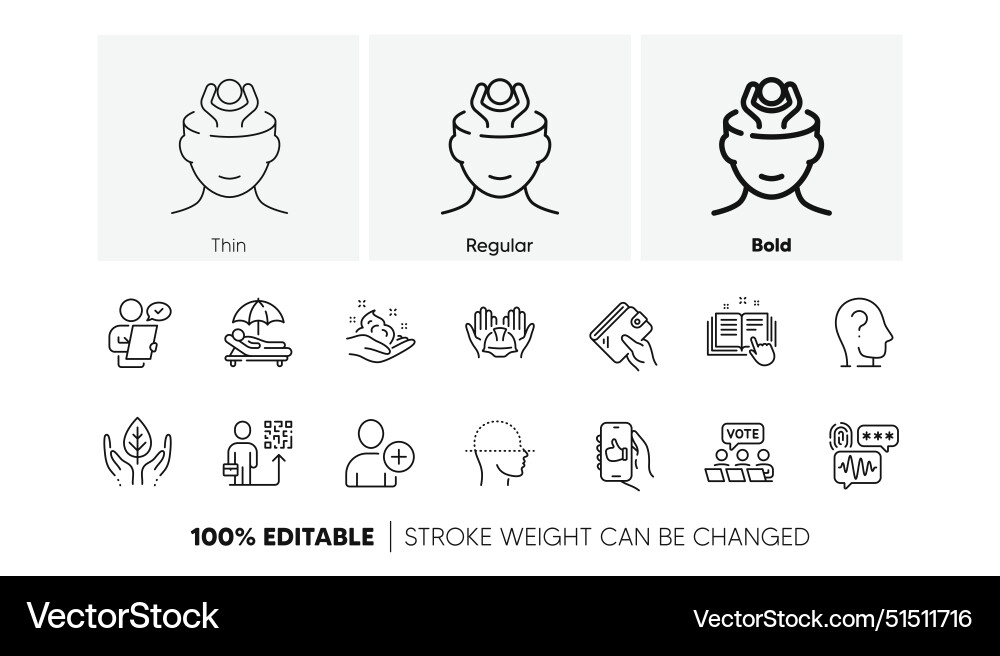 Like app wallet and add user line icons for web Vector Image