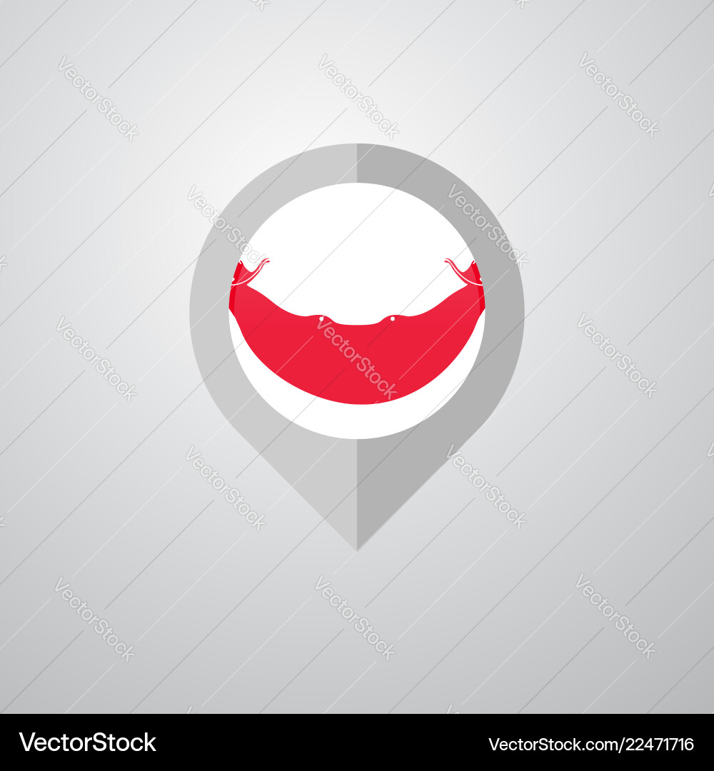 Map navigation pointer with ecuador flag design Vector Image