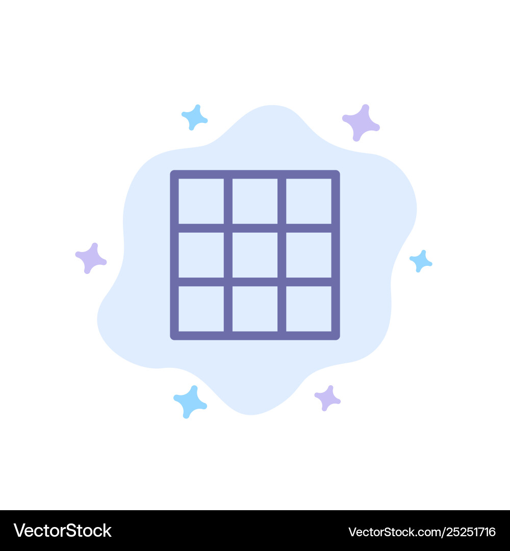 Menu ui basic blue icon on abstract cloud Menu ui basic blue icon on abstract cloud vector image