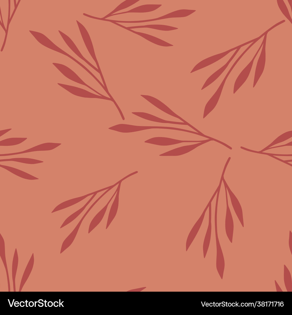 Random seamless pattern with simple style leaf Random seamless pattern with simple style leaf vector image