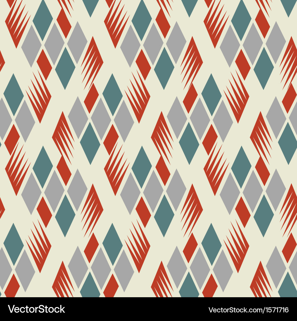 Retro Diamond Repeat Pattern Vector Image