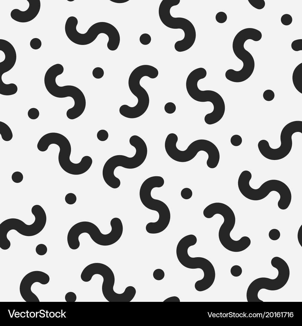 Retro memphis trendy pattern - seamless background Vector Image