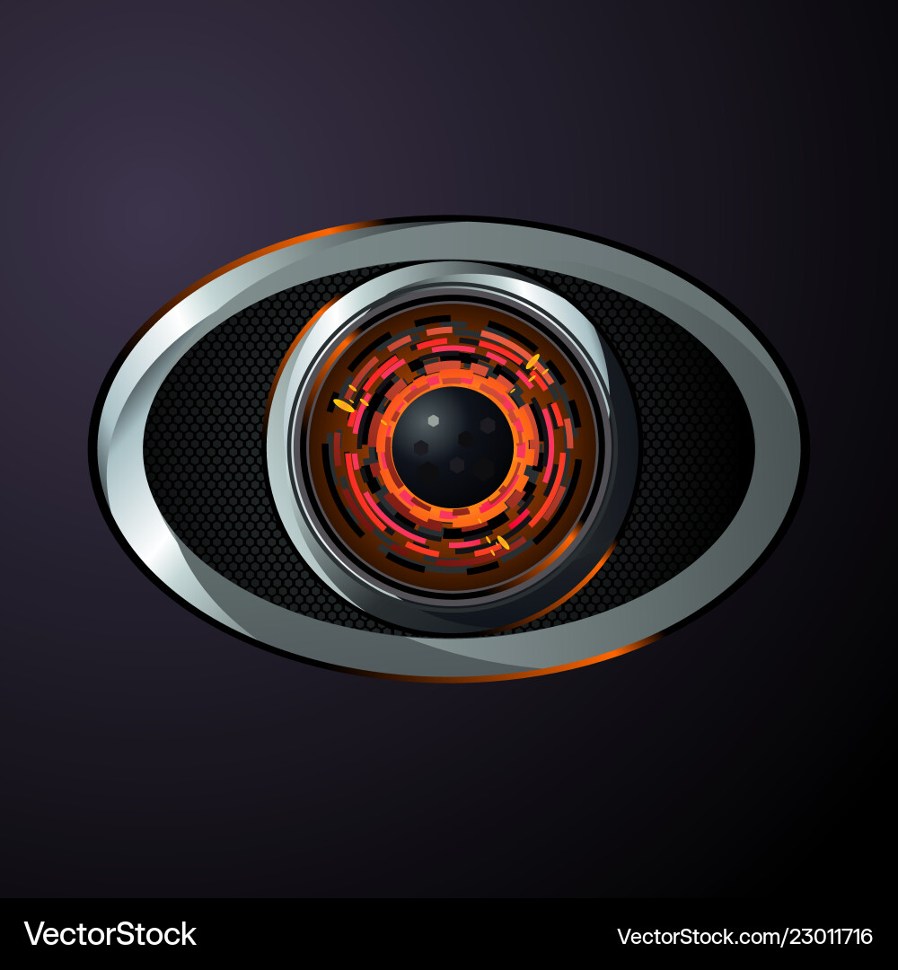 Robot Eye Data Security vector image