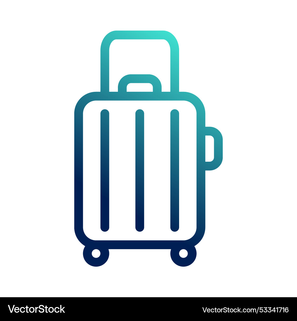 Suitcase icons with gradient outline style can Suitcase icons with gradient outline style can Vector Image