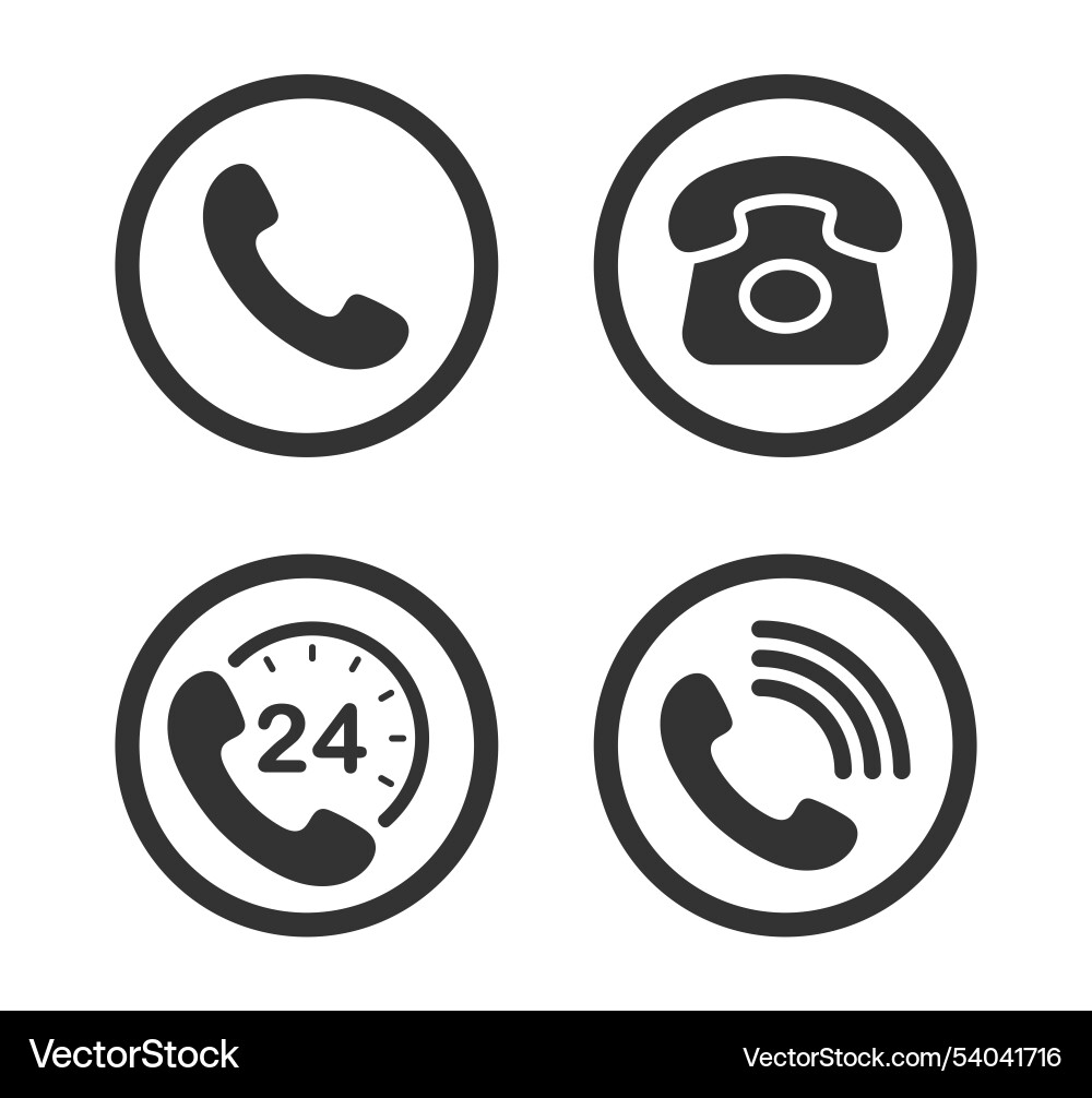 Telefon-Kontakt-Verbindung Symbol gesetzt Telefon-Kontakt-Verbindung Symbol gesetzt vektorbild