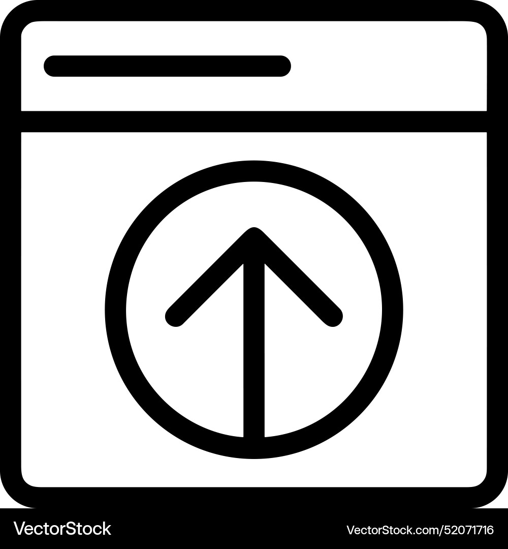 Upload outline icon symbol image Upload outline icon symbol image Vector Image