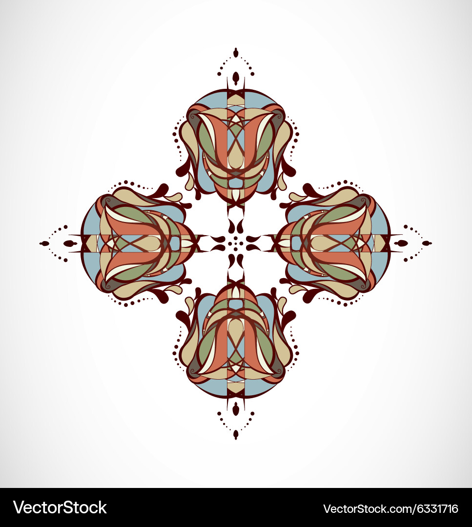 With abstraction Vector Image
