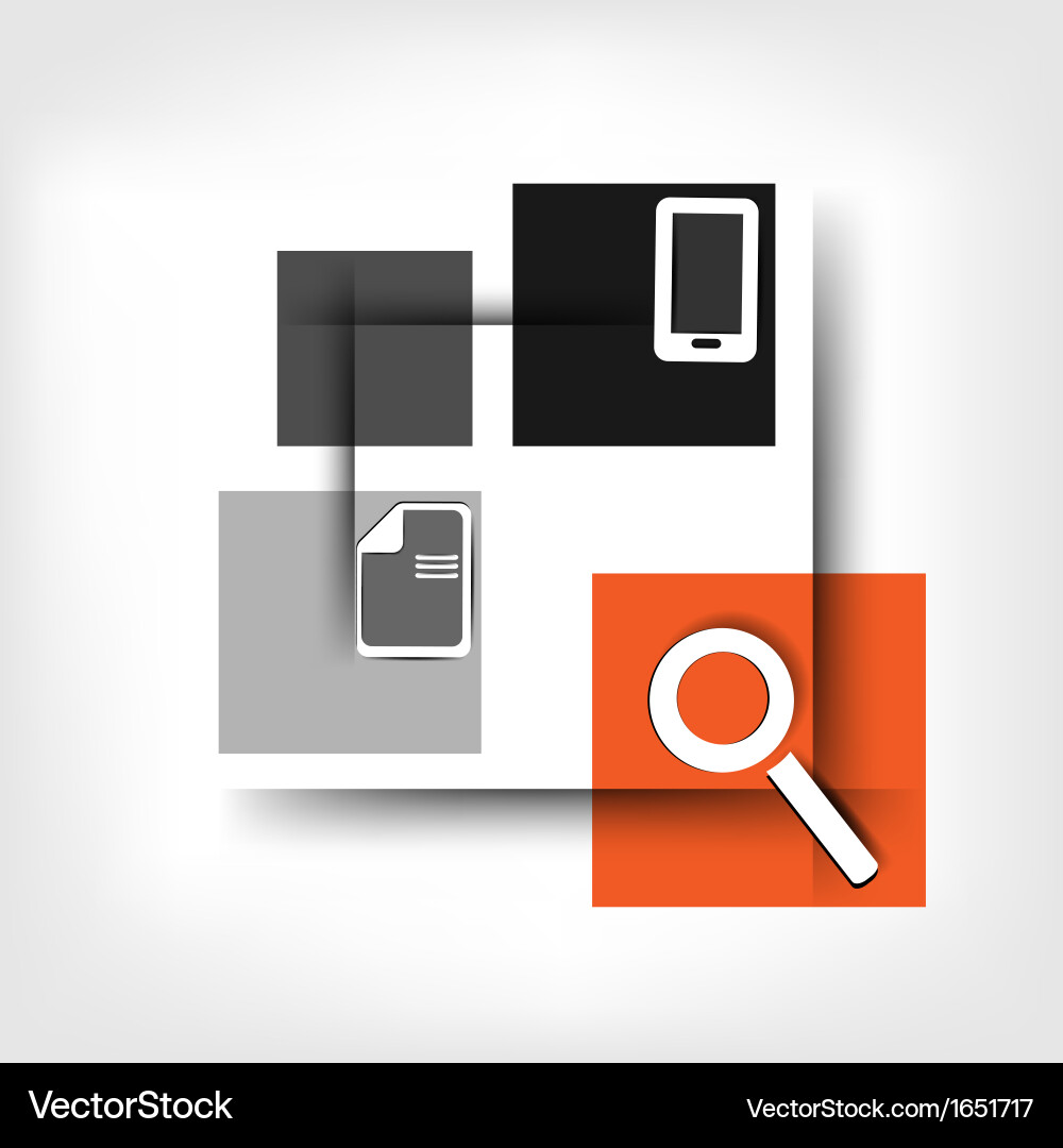 Blank for text with infographic elements and web vector image