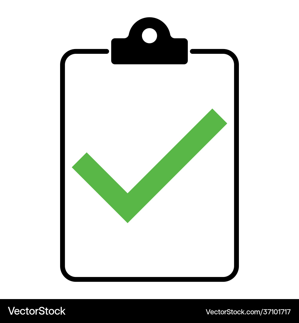 Check list checklist flat web icon isolated Vector Image
