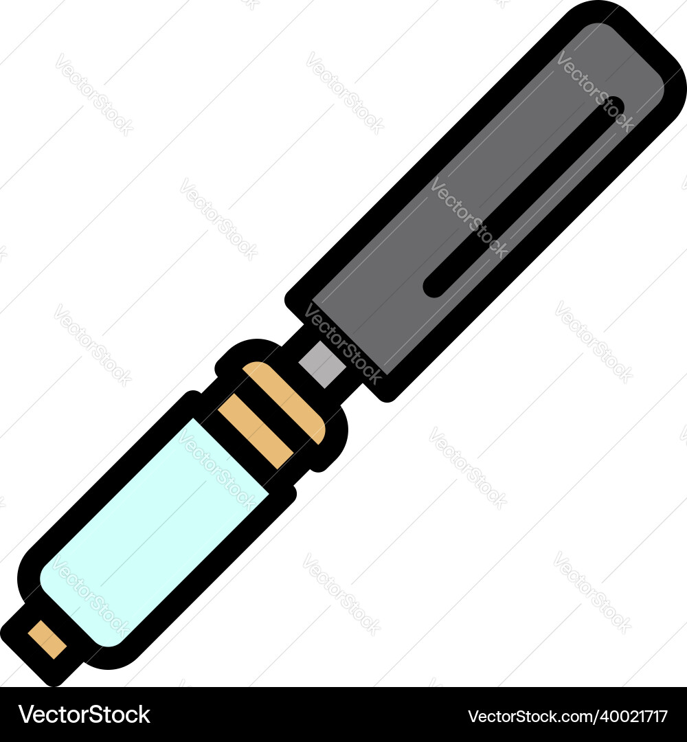 Craft chisel icon color outline Vector Image