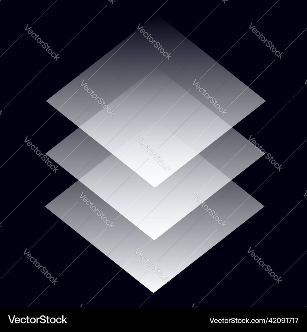 Multitier tiered layered stack block lot database Multitier tiered layered stack block lot database Vector Image