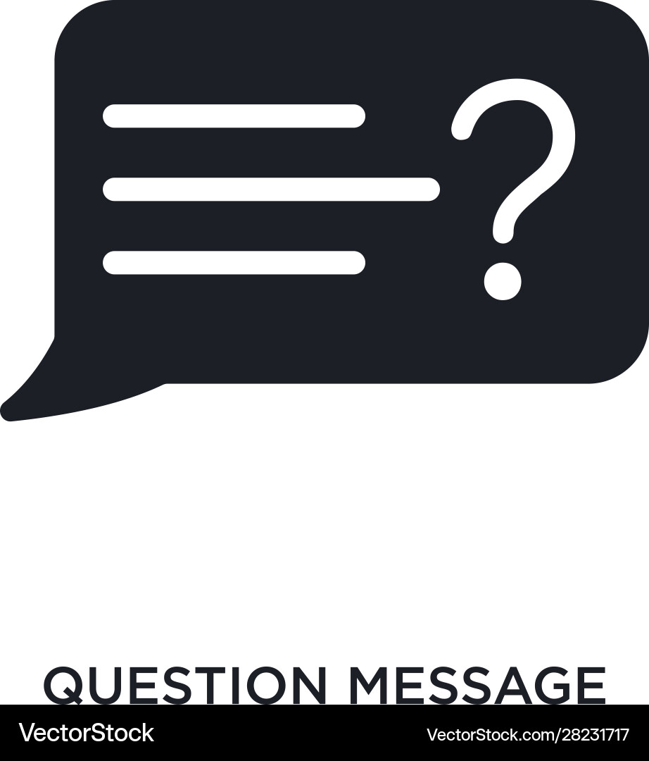Question message isolated icon simple element vector image