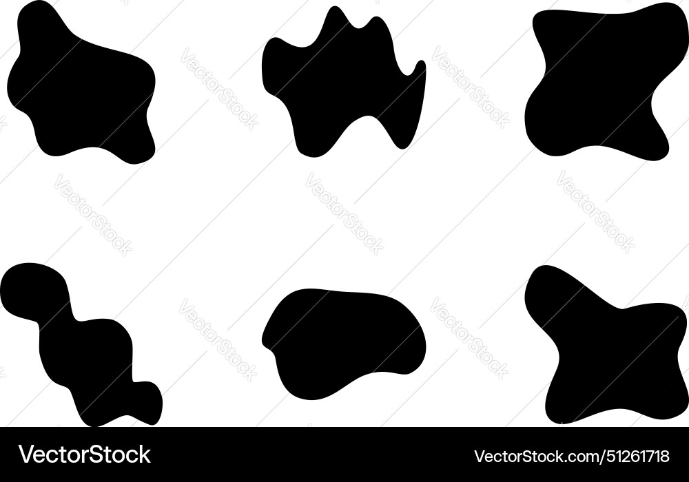 Abstract blobs liquid and fluid shape pictogram vector image
