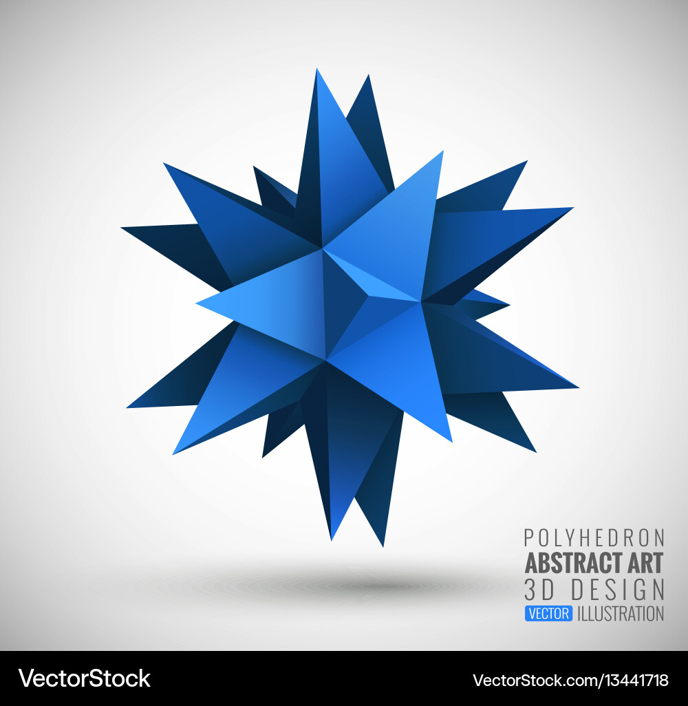 Abstract explosion polyhedron Abstract explosion polyhedron vector image