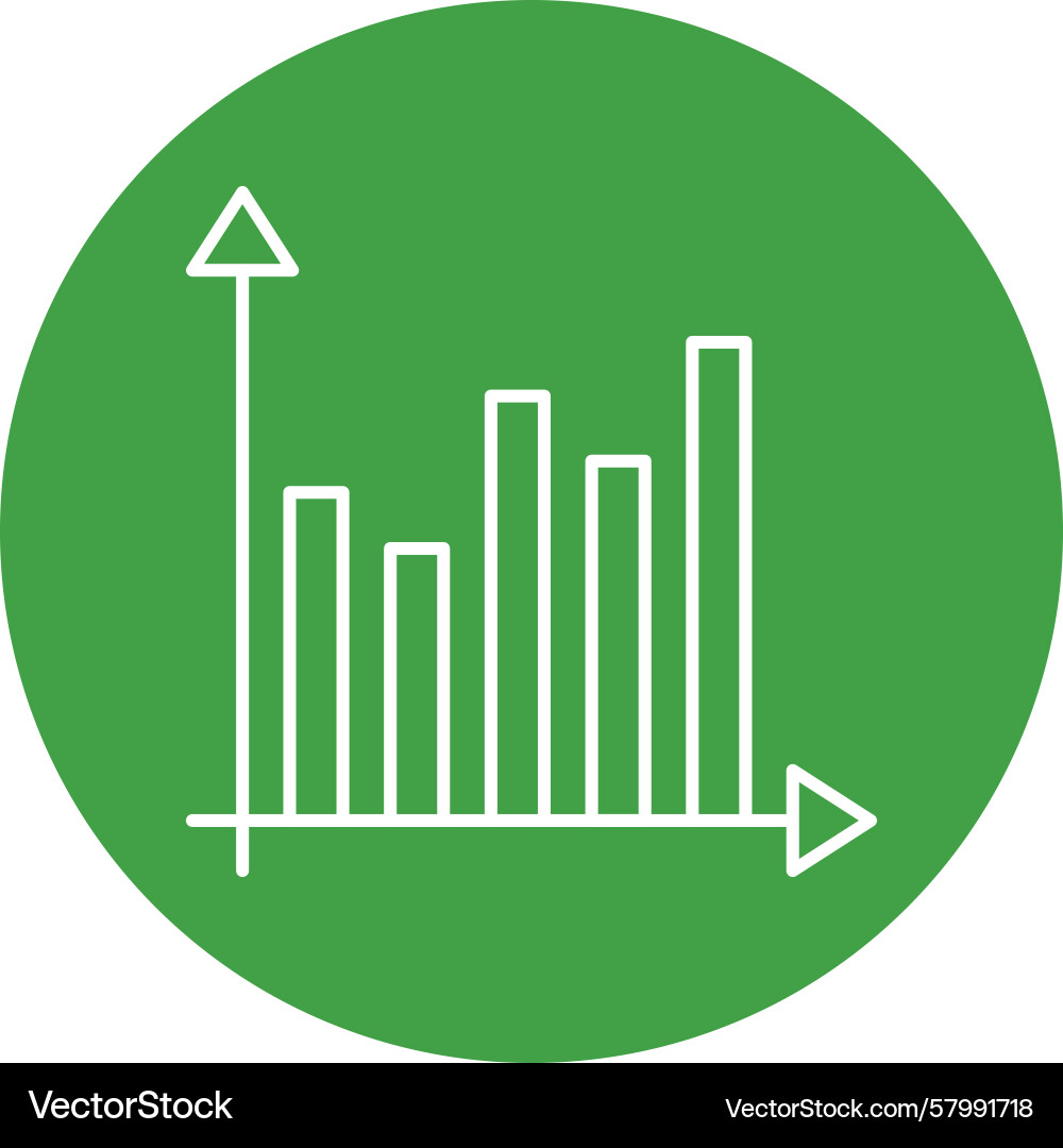 Bar chart line multi circle Vector Image