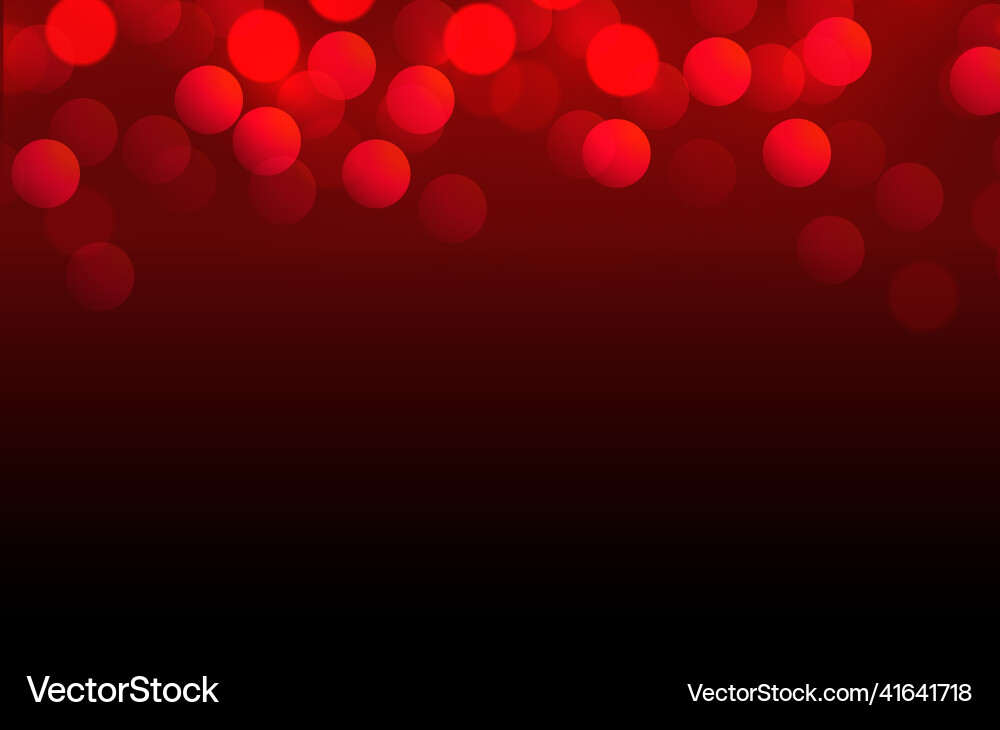 Beautiful red bokeh banner with text space Vector Image