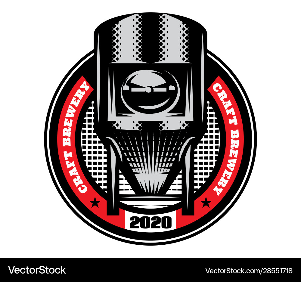 Color pattern with brewing machine in retro style vector image