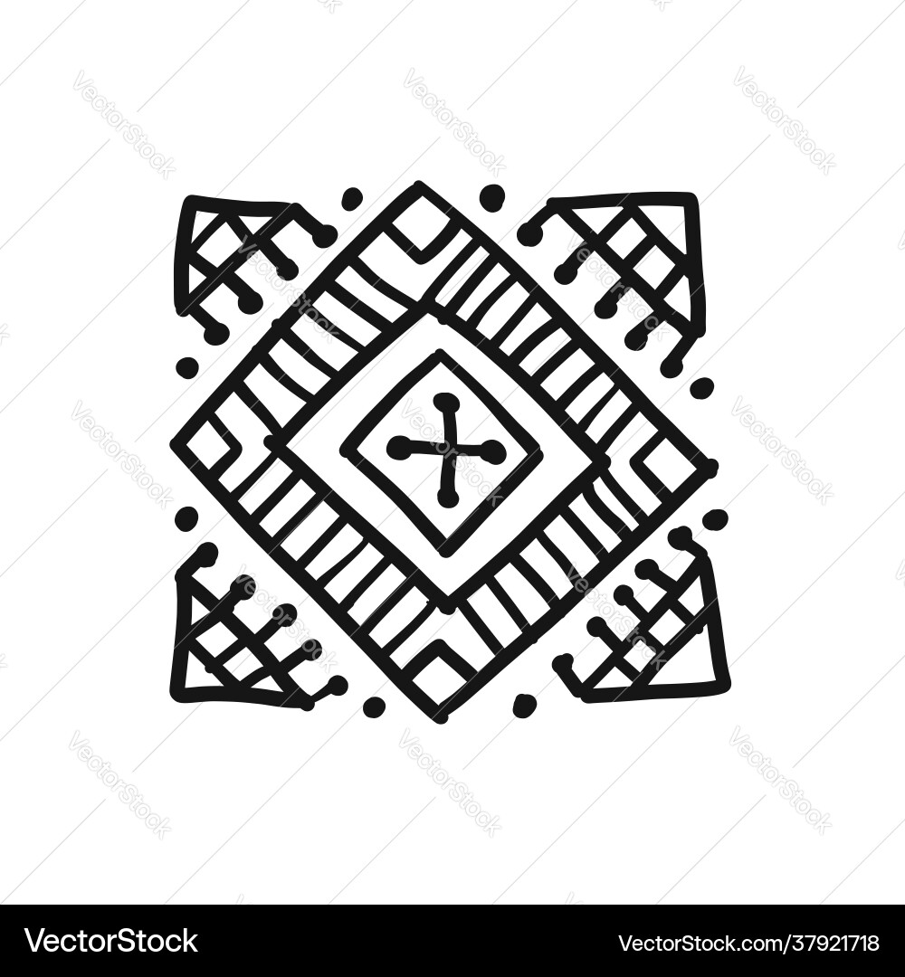 Ethnic abstract ornament art sign for your design Ethnic abstract ornament art sign for your design vector image