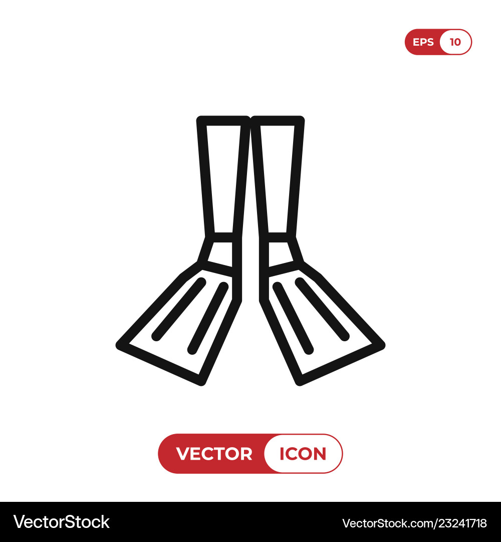 Flippers icon Flippers icon vector image