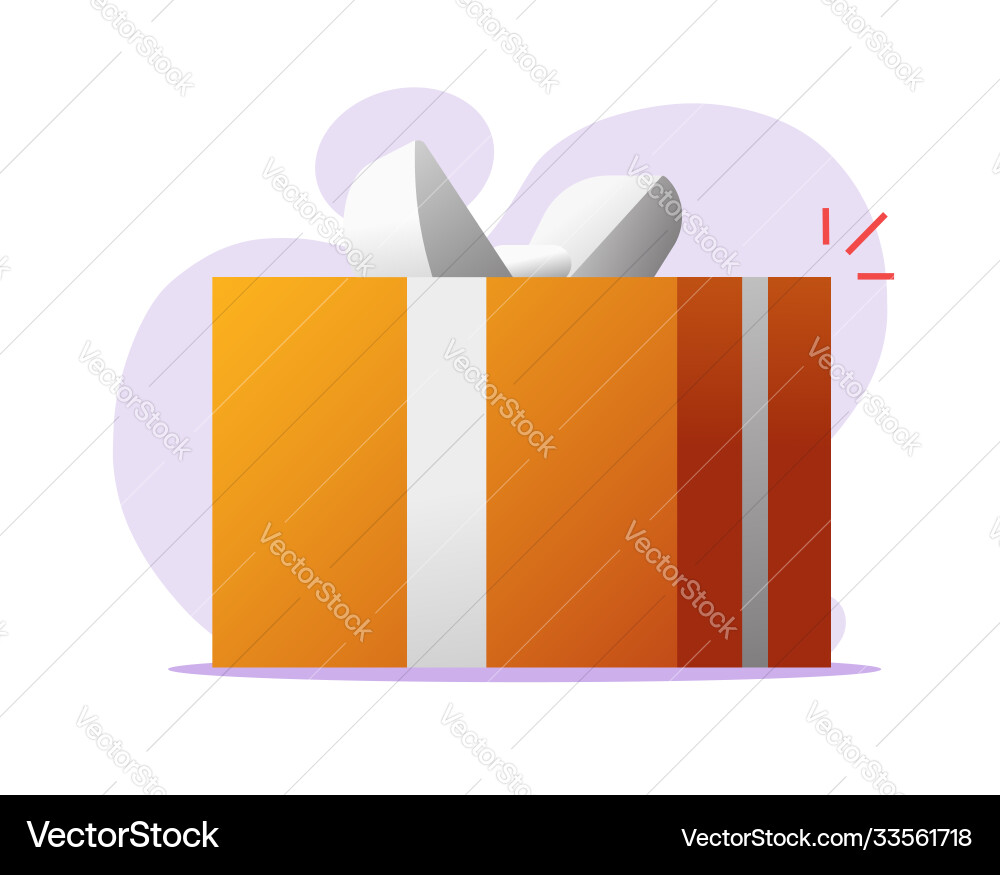 Gift present surprise paper box icon Gift present surprise paper box icon vector image