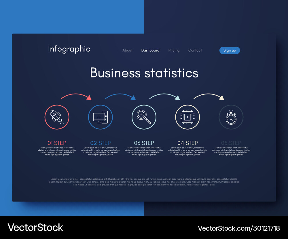 Graphic infographics template for creating mobile Graphic infographics template for creating mobile vector image