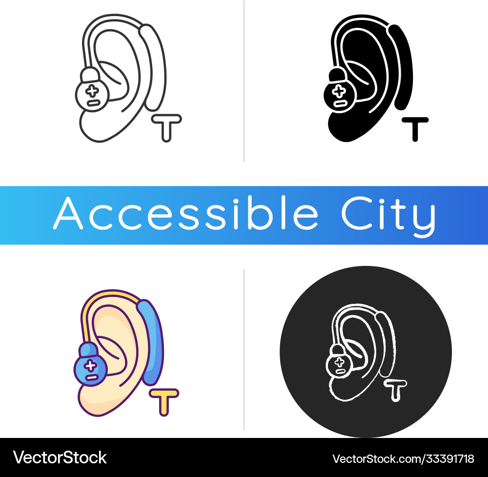 Hearing loop icon Hearing loop icon vector image