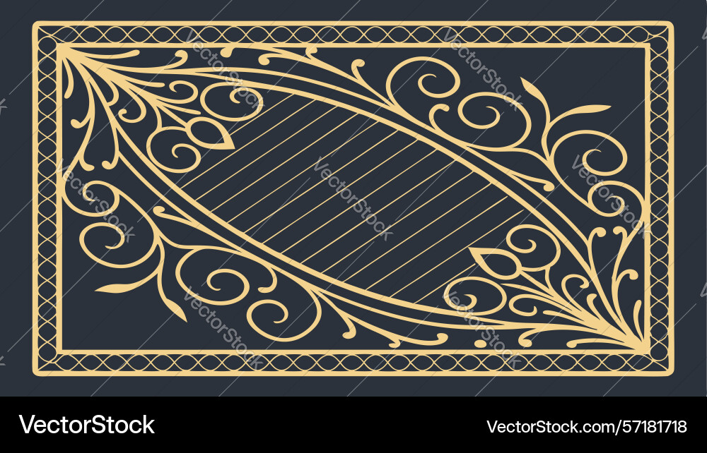 Intricate bordered floor mat design generative ai vector image