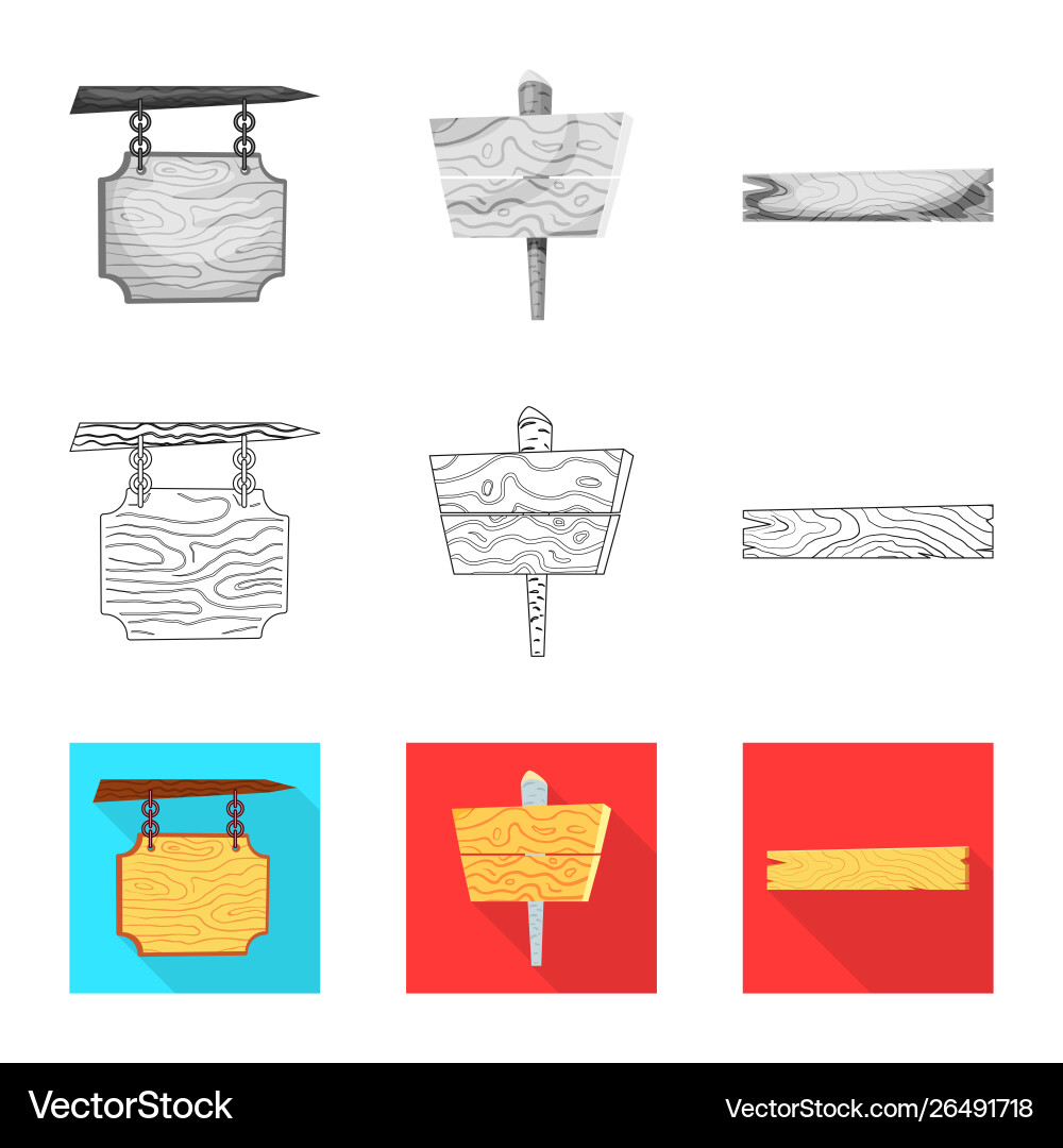 Isolated object raw and forest logo collection Vector Image