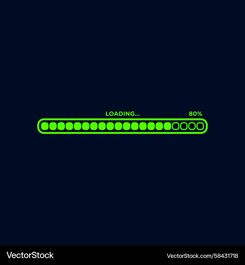 Loading Progress Bar Icon Vector Image