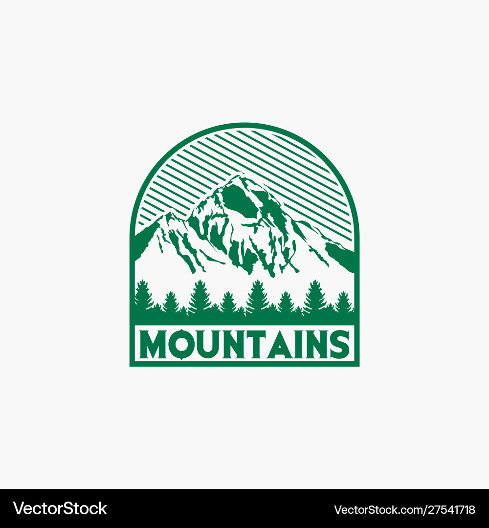 Mountains logo-badge-10 Vector Image