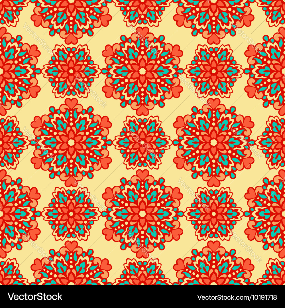 Seamless background with abstract ethnic pattern vector image