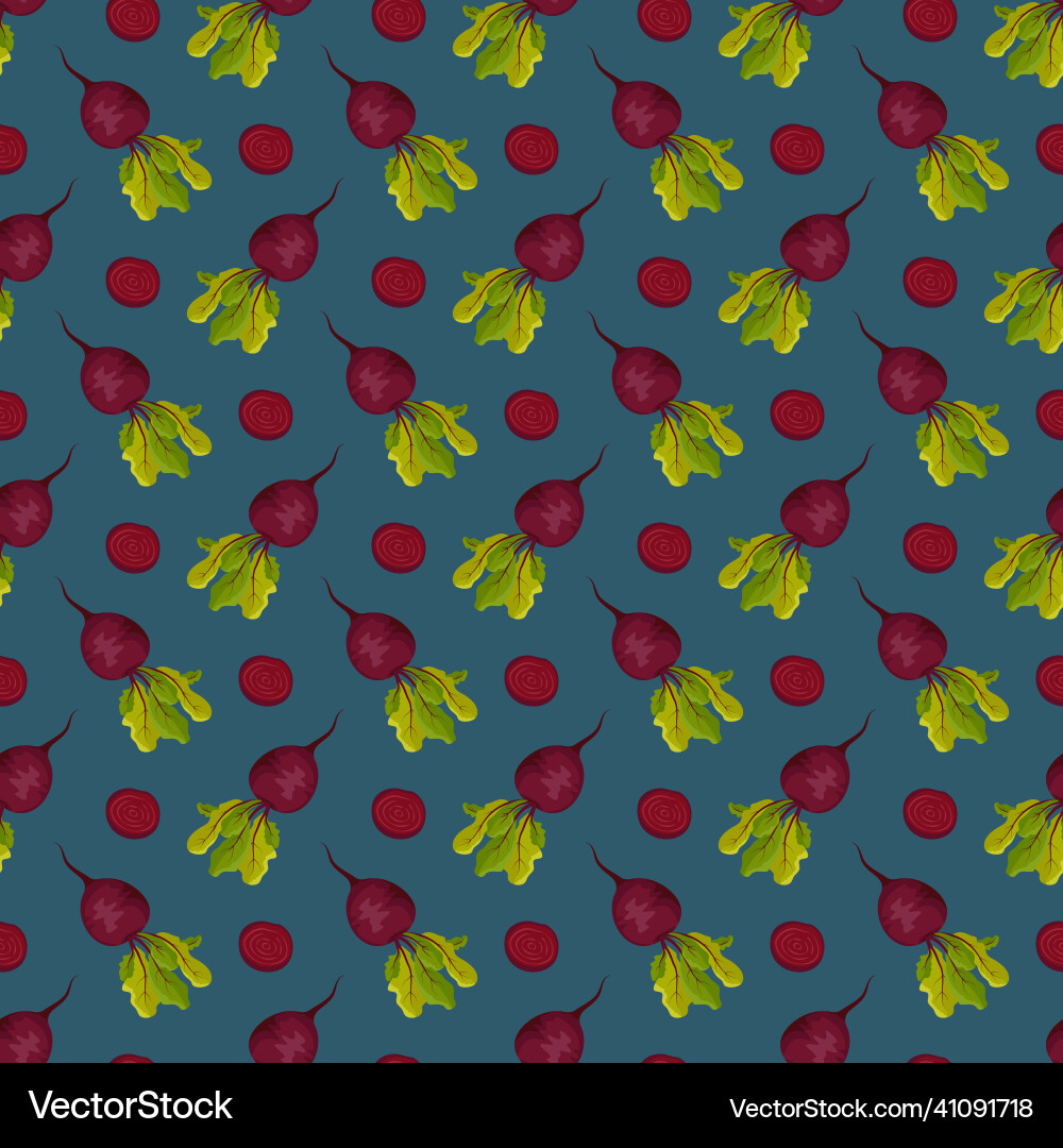 Seamless pattern with beet Seamless pattern with beet vector image