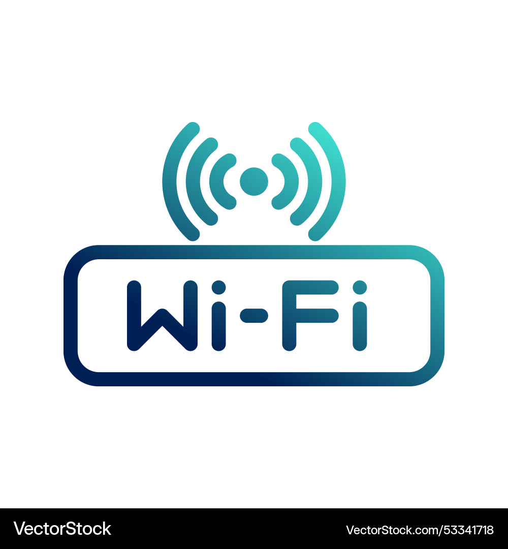 Wifi connection symbol icons with gradient Wifi connection symbol icons with gradient Vector Image
