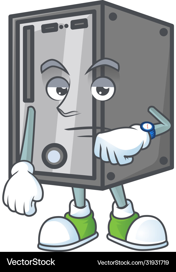 A picture cpu on waiting gesture vector image