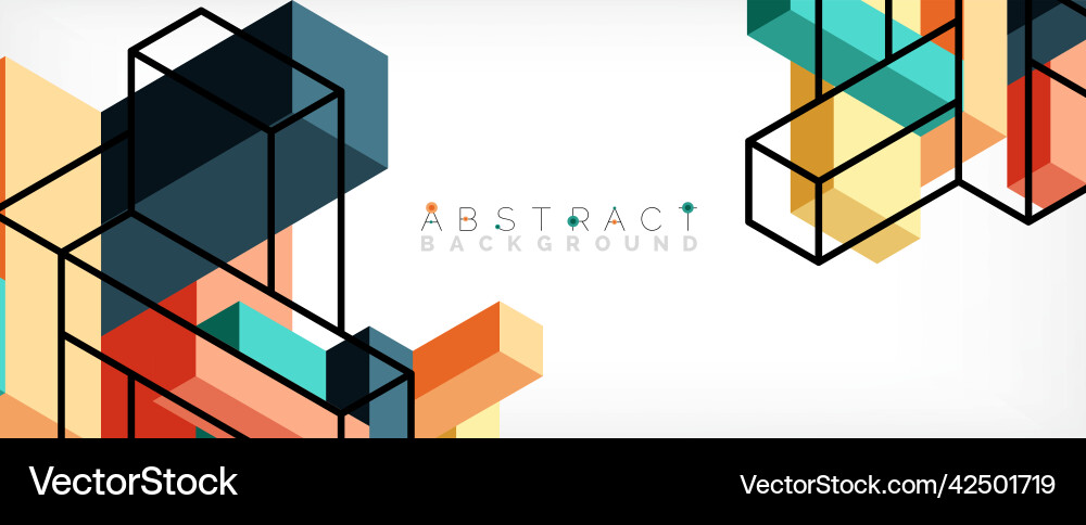 Abstract background 3d cubes cubic elements Abstract background 3d cubes cubic elements vector image