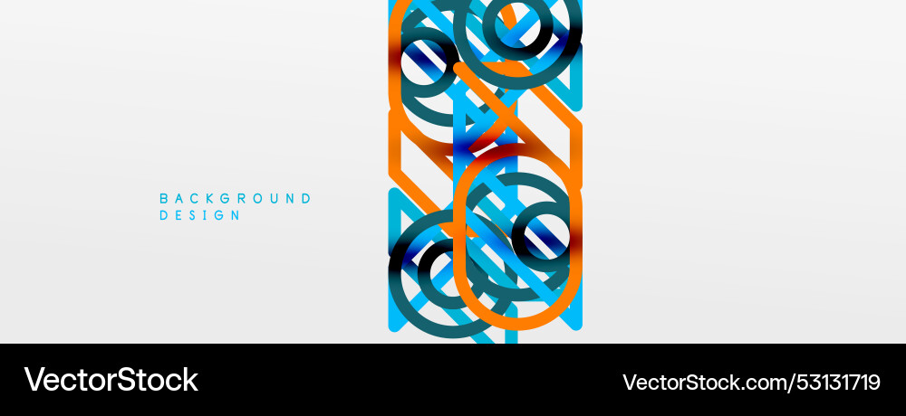 Abstract background - colorful circle lines Vector Image