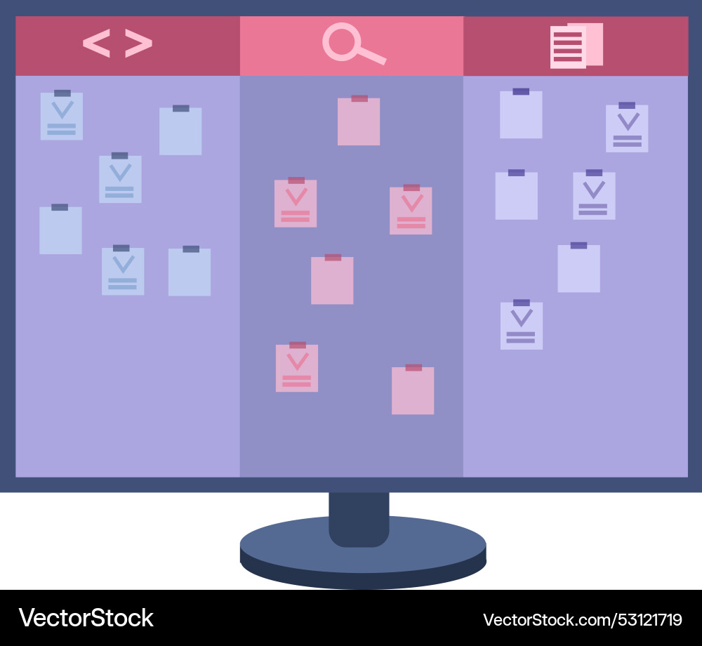 Agile development flat icon online project vector image