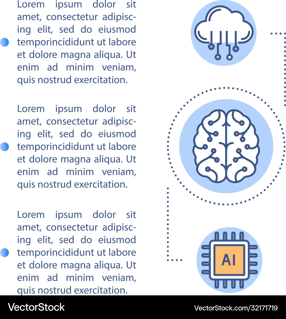 Artificial intelligence concept icon with text Vector Image