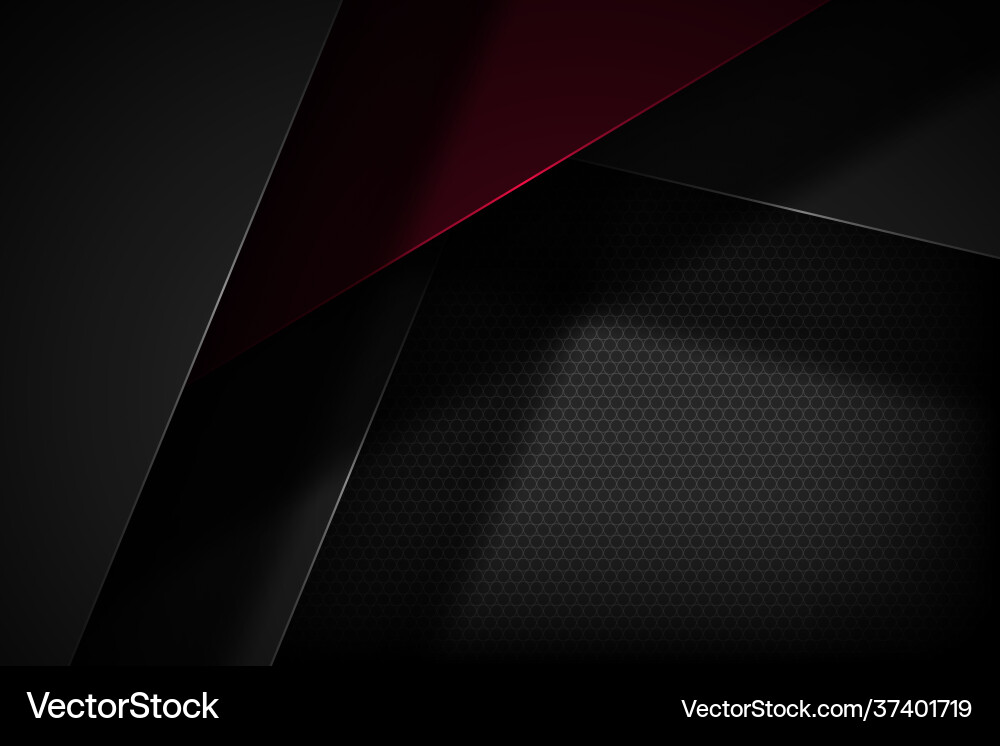 Black abstract background with overlapping vector image
