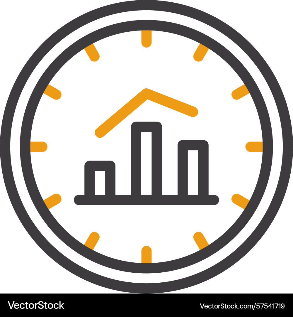 Clock two color icon Vector Image