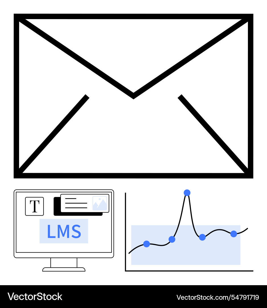 Digital communication and e-learning tools Digital communication and e-learning tools vector image