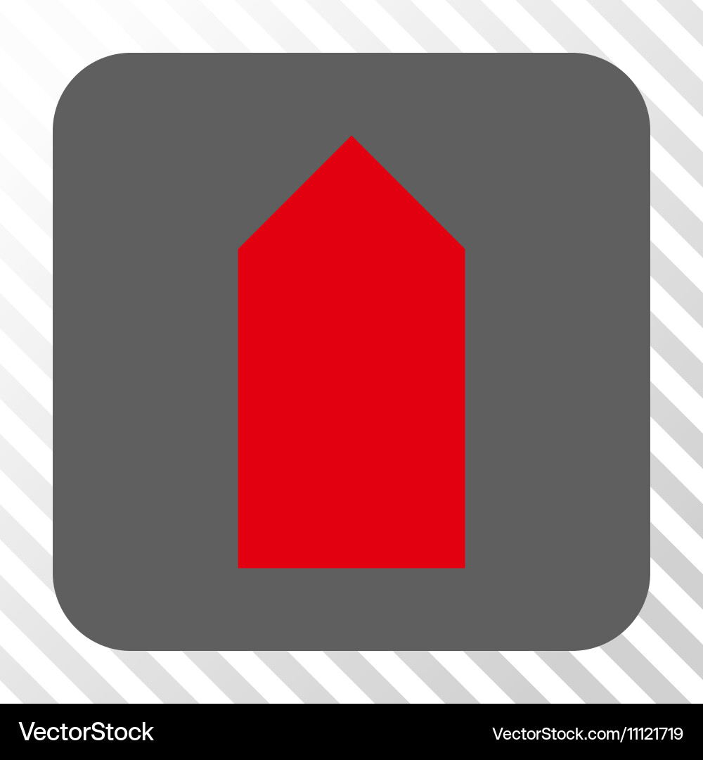 Direction up rounded square button vector image