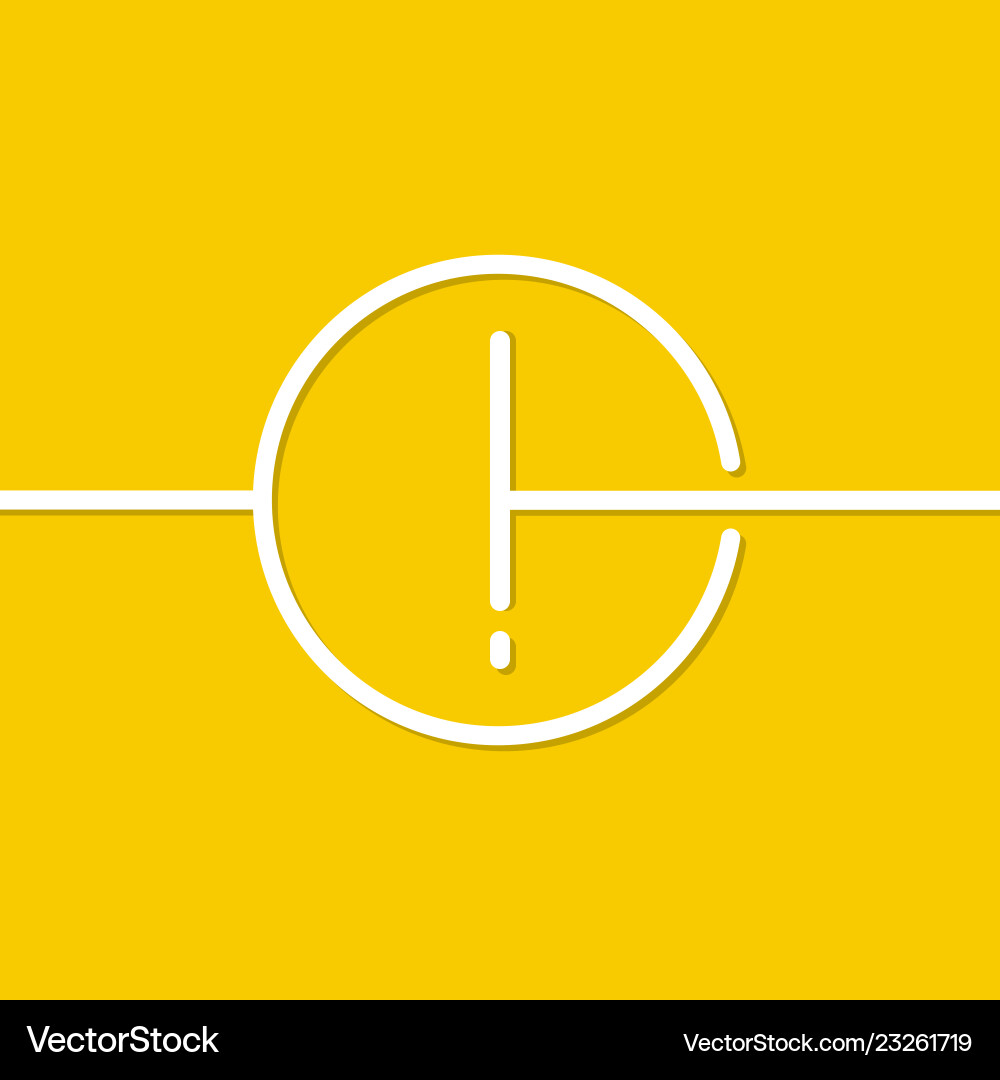 Exclamation point in line art style Exclamation point in line art style vector image