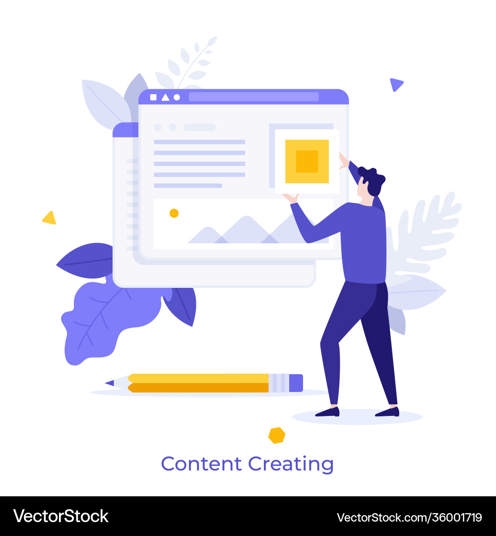 Flat character concept Flat character concept vector image